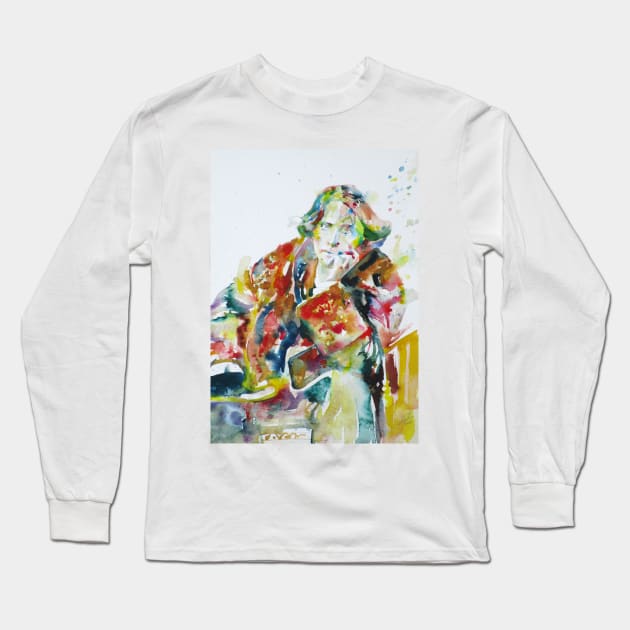 OSCAR WILDE watercolor portrait .23 Long Sleeve T-Shirt by lautir